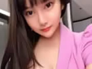 Asian Huge Breasts Girl XiaoYouNai Selfie Pink Skirt