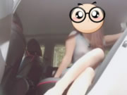 Asian Girl Selfie in Car