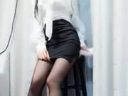 Perfect Body Chinese Girl Stockings Uniform Tease